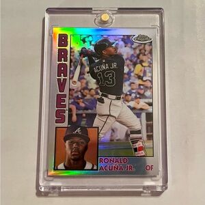 ‘19 Topps Chrome Ronald Acuna Jr. 1984 Parallel Refractor SP Card
